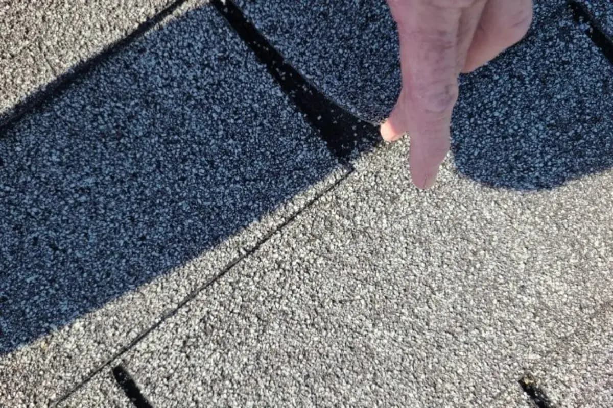 Lifting, raised roof shingle flagged during a Florida inspection